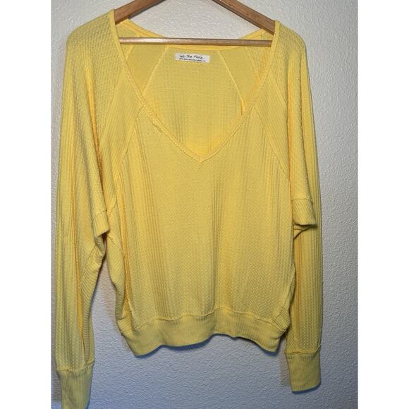 Free People We the Free Yellow Henley Thermal XS Streetwear Fairycore Indie - Picture 6 of 10